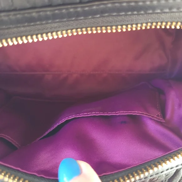 Coach Black Quilted Satchel with Gold-Tone Hardware - Picture 7 of 10